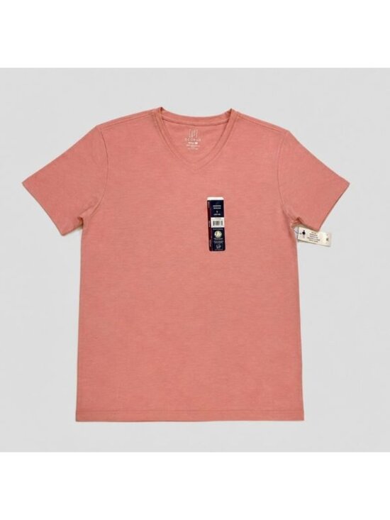 George Other - George Mens Moisture Wicking V Neck Tee Size Small 34-36 Dusty Rose Heather
